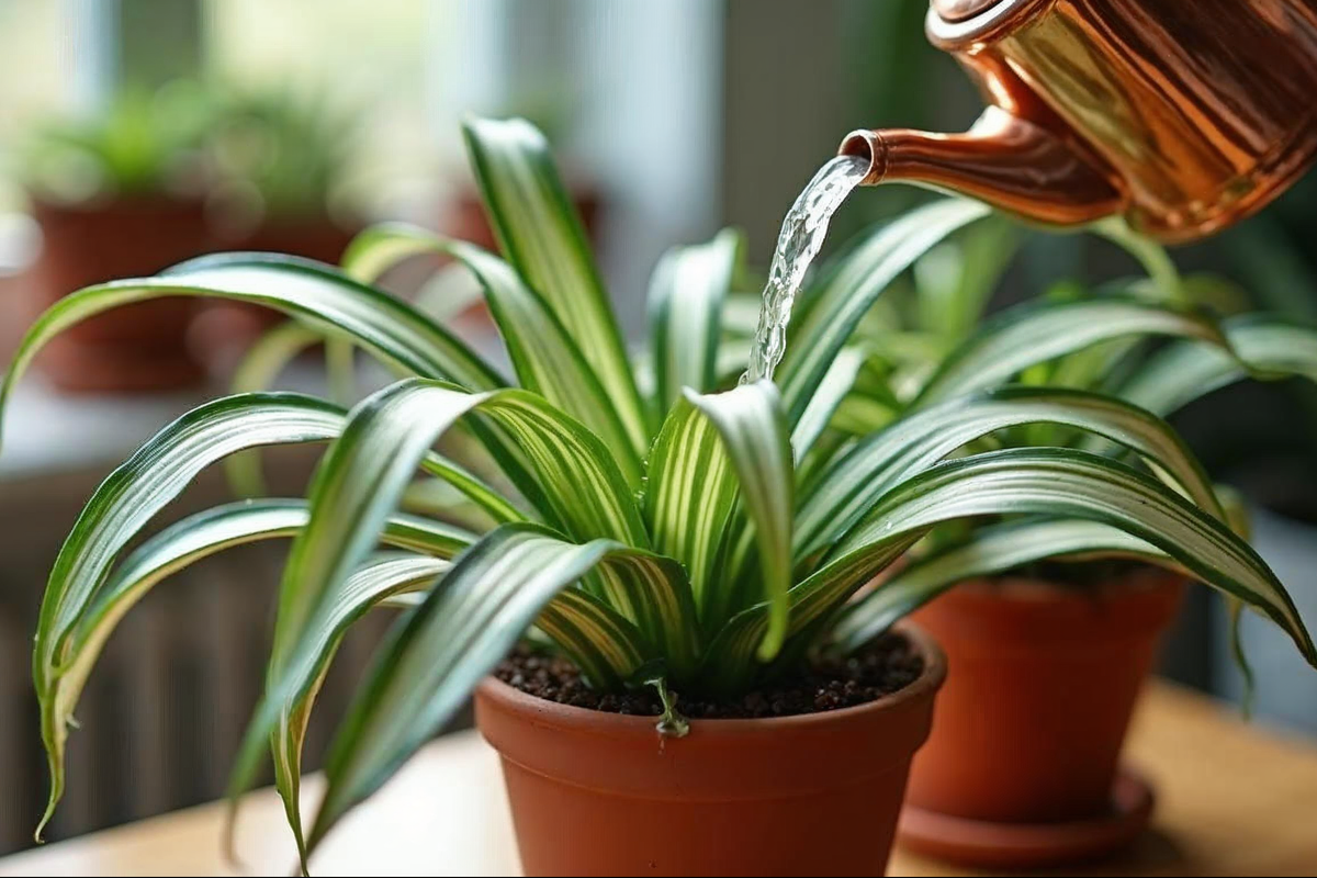 Spider plant watering tips